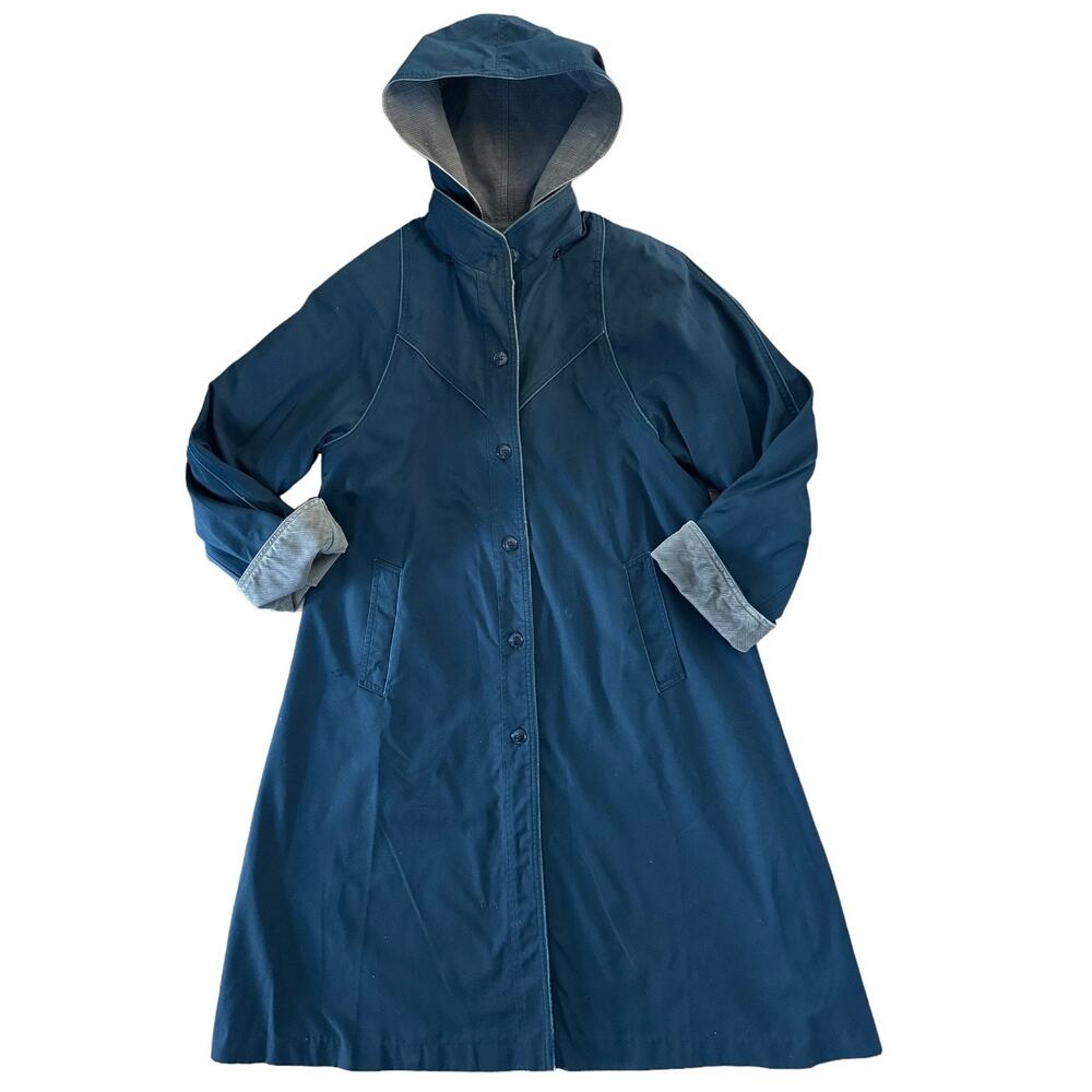 Vintage The Membership Reversable Corduroy brown/ black hooded Coat size large - Picture 14 of 16